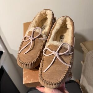 UGG Tan Moccasins with Cream Lining